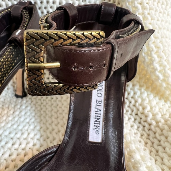 Manolo Blahnik Ankle Strap Pumps - Picture 5 of 9